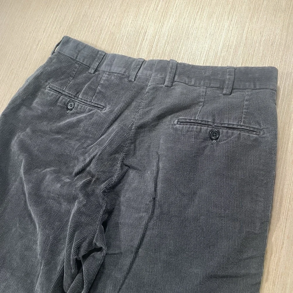 JB Britches Torino Corduroy Pants‎ Men 34R Charcoal Made In Italy Old Money
